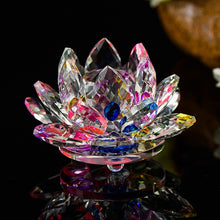 Load image into Gallery viewer, 80 mm Feng shui Quartz Crystal Lotus Flower