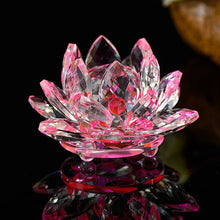 Load image into Gallery viewer, 80 mm Feng shui Quartz Crystal Lotus Flower