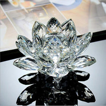 Load image into Gallery viewer, 80 mm Feng shui Quartz Crystal Lotus Flower